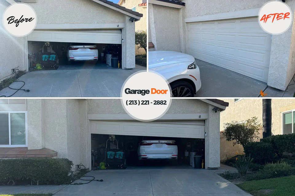 Before and after: garage door repair Waitsburg, WA